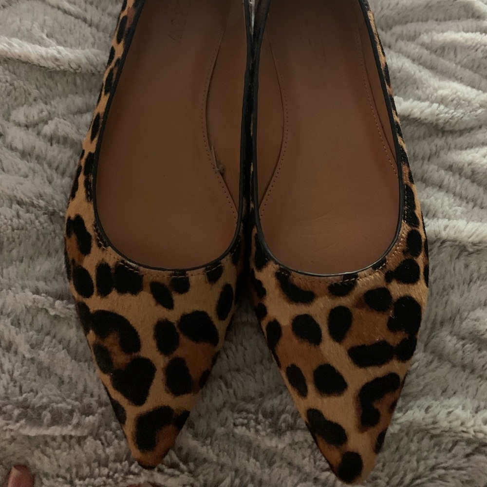 Jcrew leopard flats Brand new !!!!!